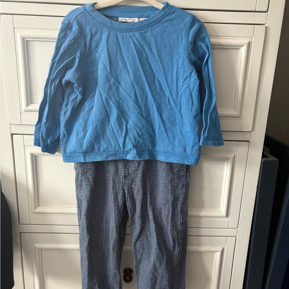 First Impressions Blue Cotton 3 piece set size 24mo - Picture 2 of 7